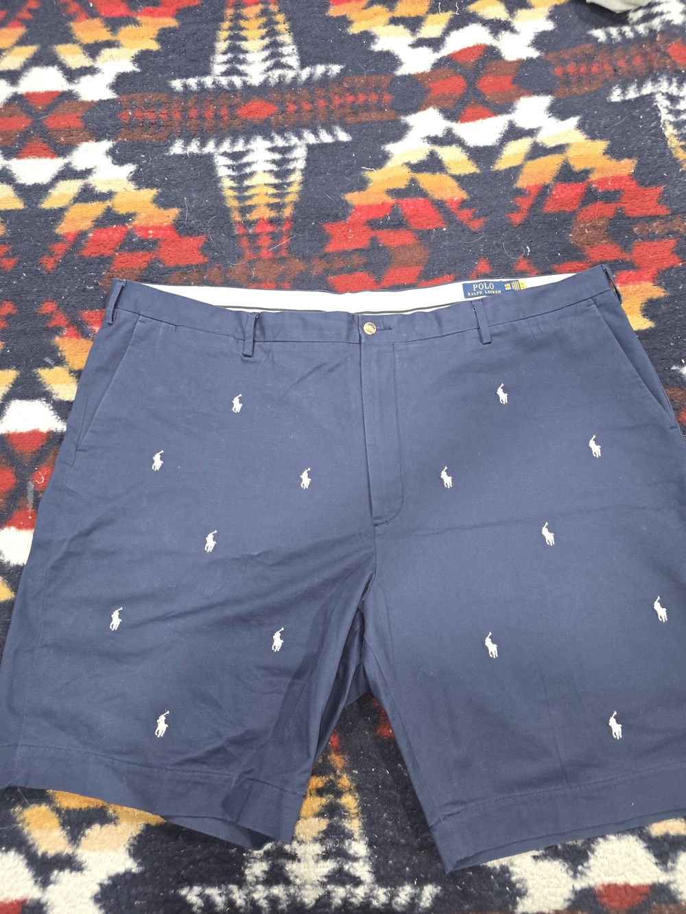Polo by Ralph Lauren Navy Shorts with White Polo Logos